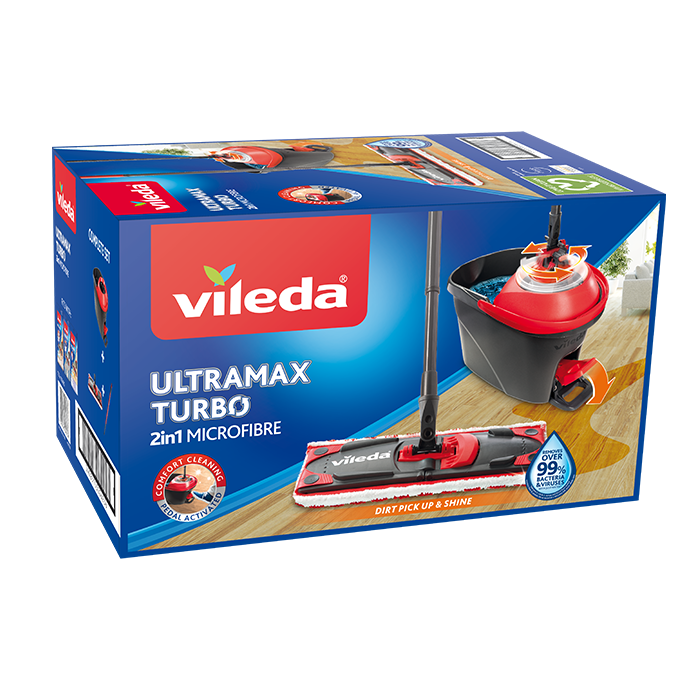 Ultramax Turbo - Système à essorage rotatif pour nettoyer en profondeur  sans aucun effort VILEDA : le balai à Prix Carrefour